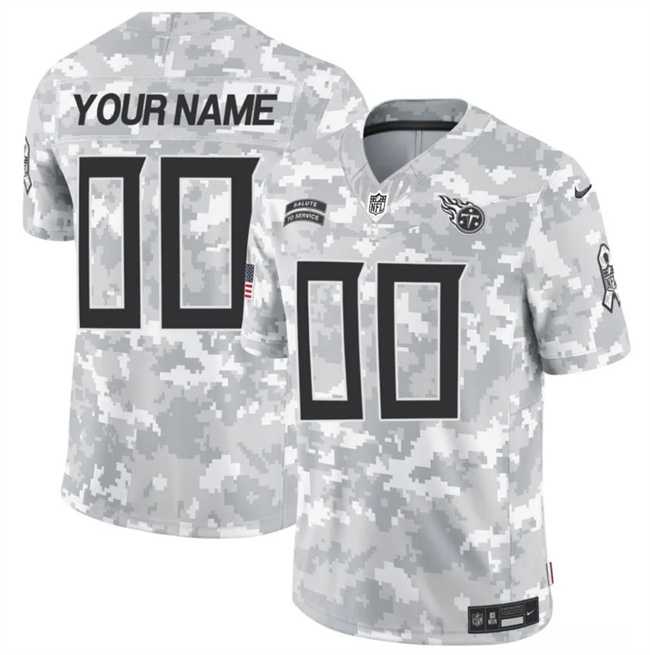 Men%27s Tennessee Titans Active Player Custom 2024 F.U.S.E Arctic Camo Salute To Service Limited Stitched Football Jersey->customized nfl jersey->Custom Jersey